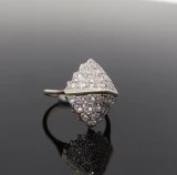 Vintage 1.28ct I Si Diamond Set 14k Yellow Gold Dress Ring Size L1/2 Val $5695