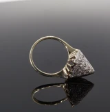 Vintage 1.28ct I Si Diamond Set 14k Yellow Gold Dress Ring Size L1/2 Val $5695