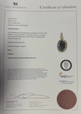 Vintage 14k Yellow Gold Cabochon Cut Amethyst Enhancer Pendant Val $2980.