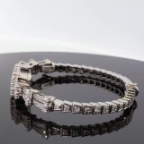 Vintage 40s Gubelin 18k White Gold 2.10ct Diamond Cocktail Wristwatch Val $19100