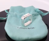 Vintage 2000s Tiffany & Co. Sterling Silver Square Cushion 8mm Ring- Size 5 1/4