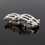 Vintage 1990s Tiffany & Co. Sterling Silver & 18k Gate Link Ring- Size 4 (H)