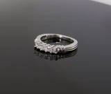 Vintage Platinum 0.40ct Princess Cut Diamond Eternity Ring Size N Val $6660