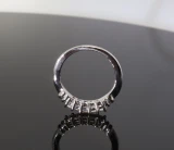 Vintage Platinum 0.40ct Princess Cut Diamond Eternity Ring Size N Val $6660