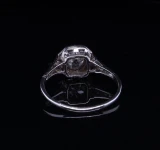 Antique 0.98cttw Old Cut Diamond 14ct White Gold Ring Size N Val $11490.