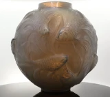 Rene Lalique Formose Double Cased Grey Opalescent Glass Vase No. 934 Design 1924