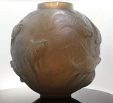 Rene Lalique Formose Double Cased Grey Opalescent Glass Vase No. 934 Design 1924