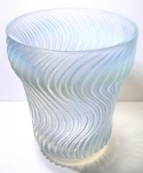 Impressive 1930s Rene Lalique "Actinia" Anemone Opalescent Glass Vase 10-889