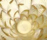 Rene Lalique "Moissac" No. 992 Art Deco Yellow Frosted Glass Vase - Signed