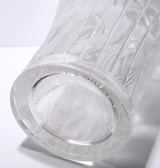 René Lalique "Ibis" Vase No. 1099 – Clear Frosted Art Deco Glass – c.1934