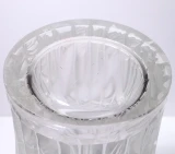 René Lalique "Ibis" Vase No. 1099 – Clear Frosted Art Deco Glass – c.1934