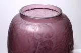 Stunning Rene Lalique "Monnaie du Pape" Amethyst Glass Vase No.879