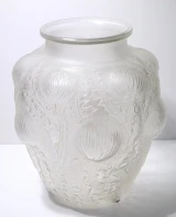 René Lalique "Domrémy" Vase No. 979 Clear Frosted Glass c1926