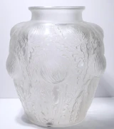 René Lalique "Domrémy" Vase No. 979 Clear Frosted Glass c1926