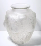 René Lalique "Domrémy" Vase No. 979 Clear Frosted Glass c1926