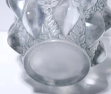 Rene Lalique "Rampillon" Vase No. 991 Frosted Grey Glass c.1927