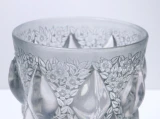 Rene Lalique "Rampillon" Vase No. 991 Frosted Grey Glass c.1927