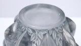 Rene Lalique "Rampillon" Vase No. 991 Frosted Grey Glass c.1927