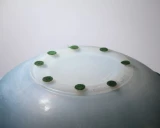 Important René Lalique Salmonidés Opalescent Blue 29.8cm Vase Ref No. 1015