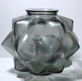 Rene Lalique "Champagne" Vase No. 1004 Grey Double-Cased Glass c.1927