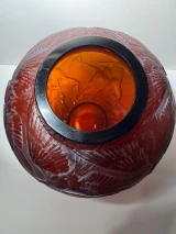 Authentic René Lalique Archers Cased Ruby Red Glass Vase No. 893 Circa 1921