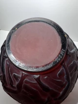 Authentic René Lalique Archers Cased Ruby Red Glass Vase No. 893 Circa 1921