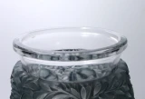 René Lalique Bagatelle Vase No. 10936 Blue Grey Patina Glass c1939 Signed France