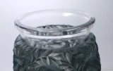 René Lalique Bagatelle Vase No. 10936 Blue Grey Patina Glass c1939 Signed France