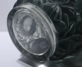 René Lalique Bagatelle Vase No. 10936 Blue Grey Patina Glass c1939 Signed France