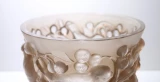 René Lalique Avallon Vase No. 986 Sepia Patinated Frosted Glass c1927 Art Deco