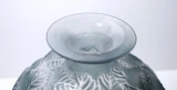 René Lalique "Ormeaux" Vase No. 984 Grey Blue Patinated Glass c1926
