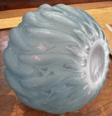 René Lalique Marisa Blue Opalescent 23cm Vase Ref No. 1002 Designed 1927