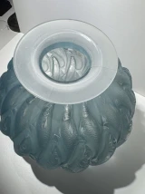 René Lalique Marisa Blue Opalescent 23cm Vase Ref No. 1002 Designed 1927
