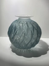 René Lalique Marisa Blue Opalescent 23cm Vase Ref No. 1002 Designed 1927