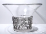 René Lalique "Farandole" Vase No. 1052 Frosted & Clear Glass c1930