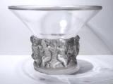 René Lalique "Farandole" Vase No. 1052 Frosted & Clear Glass c1930