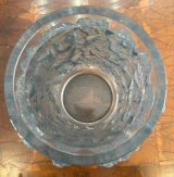 René Lalique "Bacchus" Vase No. 997 Blue Patinated Glass c1938