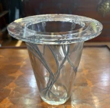 René Lalique "Bordure Bluets" Vase No. 907 Blue Patina c.1913
