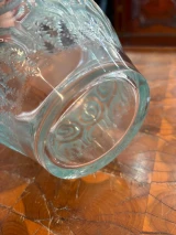 René Lalique "Rennes" Vase No. 10875 Clear & Soft Green Frosted Glass c1933