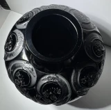 René Lalique Black Lezards et Bleuet Vase No. 879 Designed 1913 Glass 33.7cm