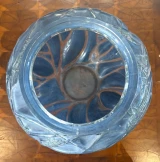 René Lalique "Sauterelles" Vase No. 888 Blue Opalescent Glass c.1912 Art Nouveau