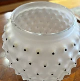 René Lalique "Cactus" Vase No. 1089 Frosted Glass with Black Enamel c1933