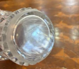 René Lalique Feuilles Vase No. 10-880 Frosted Clear Glass c1934 Signed France