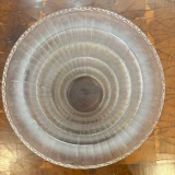 René Lalique Chevreuse Vase No.1081 c1930 Frosted Glass Sepia Patina Signed