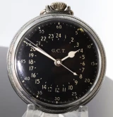 WWII 1941 Hamilton GCT 22j 16s 4992B Military Army 24H Navigation Pocket Watch
