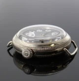 Antique W&D Rolex Nickle Silver Officers Trench 33.8mm Watch Screw Front & Back
