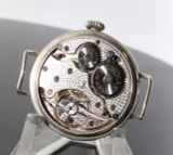 Antique W&D Rolex Nickle Silver Officers Trench 33.8mm Watch Screw Front & Back