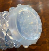 René Lalique Bammako Pearlescent Vase No.10-882 w/ Frosted Glass c1934 Signed