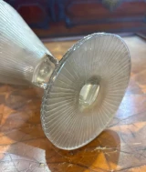 René Lalique Pavot Vase No.1084 Sepia Patinated Frosted Glass c1931 Signed