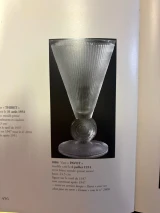 René Lalique Pavot Vase No.1084 Sepia Patinated Frosted Glass c1931 Signed